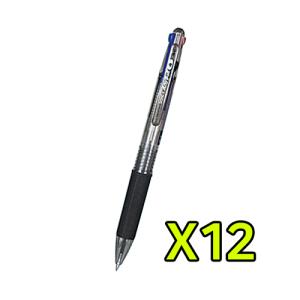 [동아] 애니볼4 4색볼펜 0.7mm(흑바디)_12개입